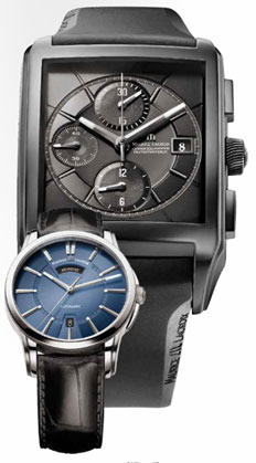 Коллекция Pontos
хронограф Rectangulaire Full Black и модель Day Date с синим циферблатом