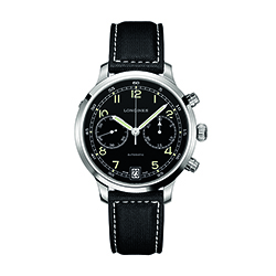 Часы диаметром 42 мм оснащены автоматическим механизмом «L705.2». Отображают часы, минуты, секунды, дату в положении «6 часов»; снабжены 30-минутным счётчиком на отметке «3 часа» и 60-секундным счётчиком на отметке «9 часов». Индикация – девять крупных белых арабских цифр с люминесцентным покрытием, двойная белая (минутная и секундная) шкала.